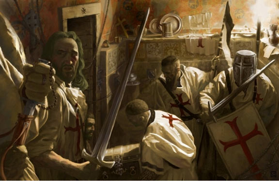 Templars grabing Holy Grail
